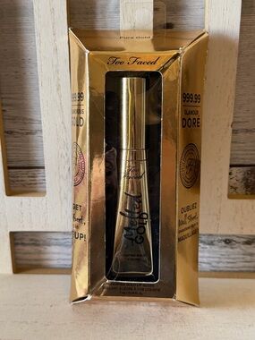 Too Faced Melted Gold Liquified Gold Lip Gloss In Pure Gold 0.24 oz *RARE* NIB